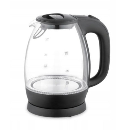bollitore elettrico in vetro maestro 2200w 1.7l nero [mr-063-black]