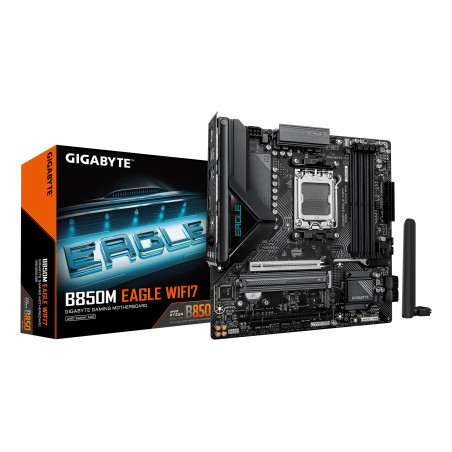 scheda madre gigabyte amd ryzen am5 4x ddr5 nero [b850m eagle wf7]