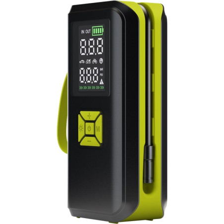 compressore d'aria goobay portatile 82w a batteria 2000mah 2xled