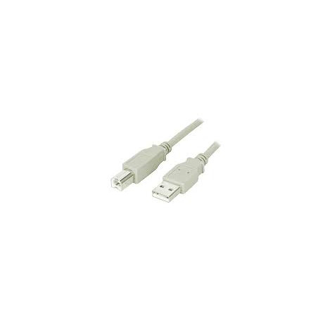 Cavo usb adj 2.0 a/b 1.8mt m/m beige