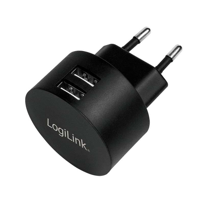 caricabatterie logilink pa0218 per dispositivi mobili usb 10.5w 2xusb-a