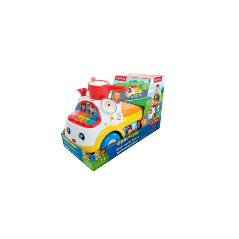 giocattolo interattivo fisher price ride-on musical parade giallo