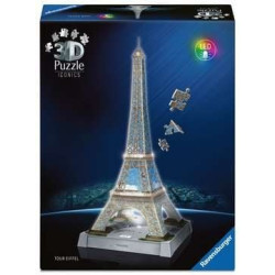 puzzle 3d ravensburger torre eiffel illuminata 20.9x46.1cm multicolore