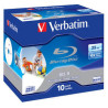 confezione blu-ray verbatim bd-r 25gb 6x print. xx 10pcs