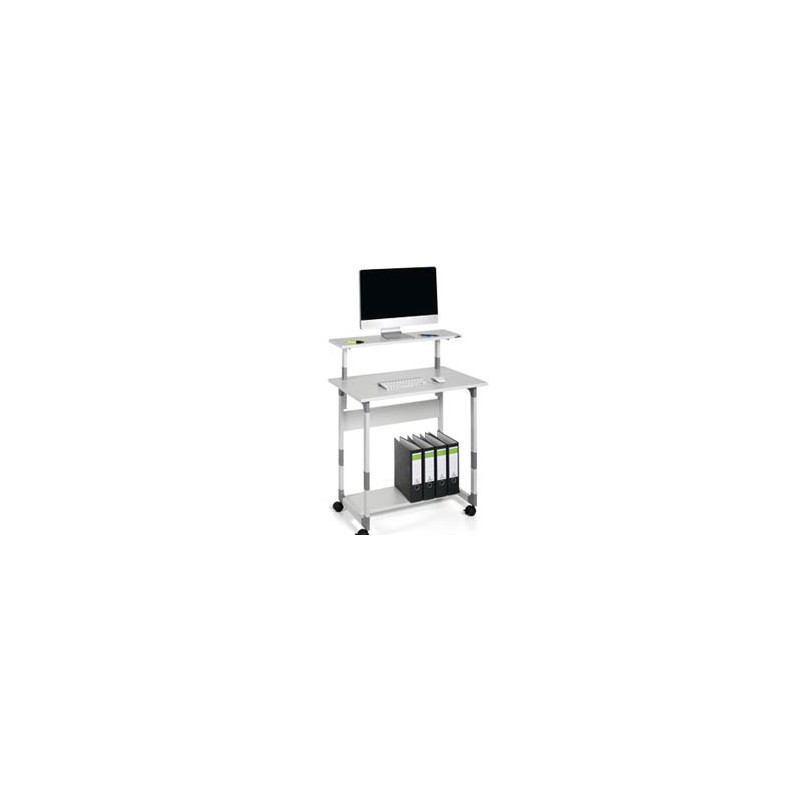 scrivania durable pc workstation system 80 vh grigio [3718-10]