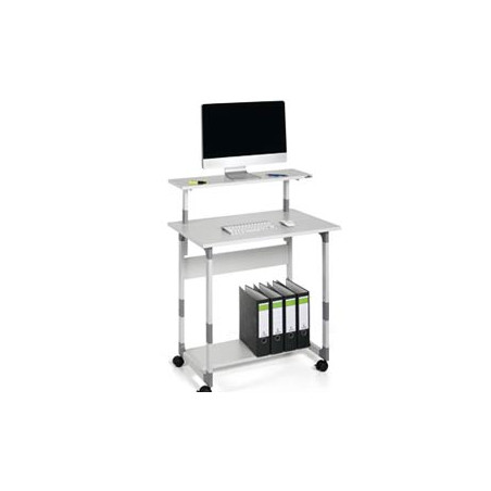 scrivania durable pc workstation system 80 vh grigio [3718-10]