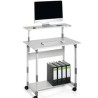 scrivania durable pc workstation system 80 vh grigio [3718-10]