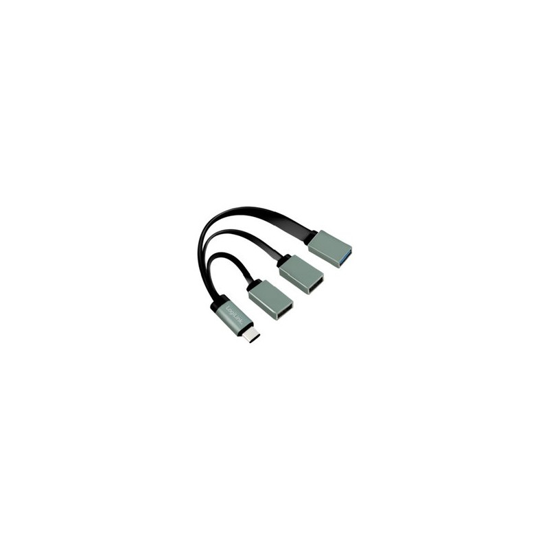 hub usb flessibile logilink usb-c 3.0 superspeed a 3x usb3.0
