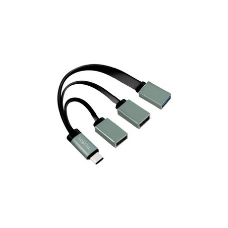 hub usb flessibile logilink usb-c 3.0 superspeed a 3x usb3.0