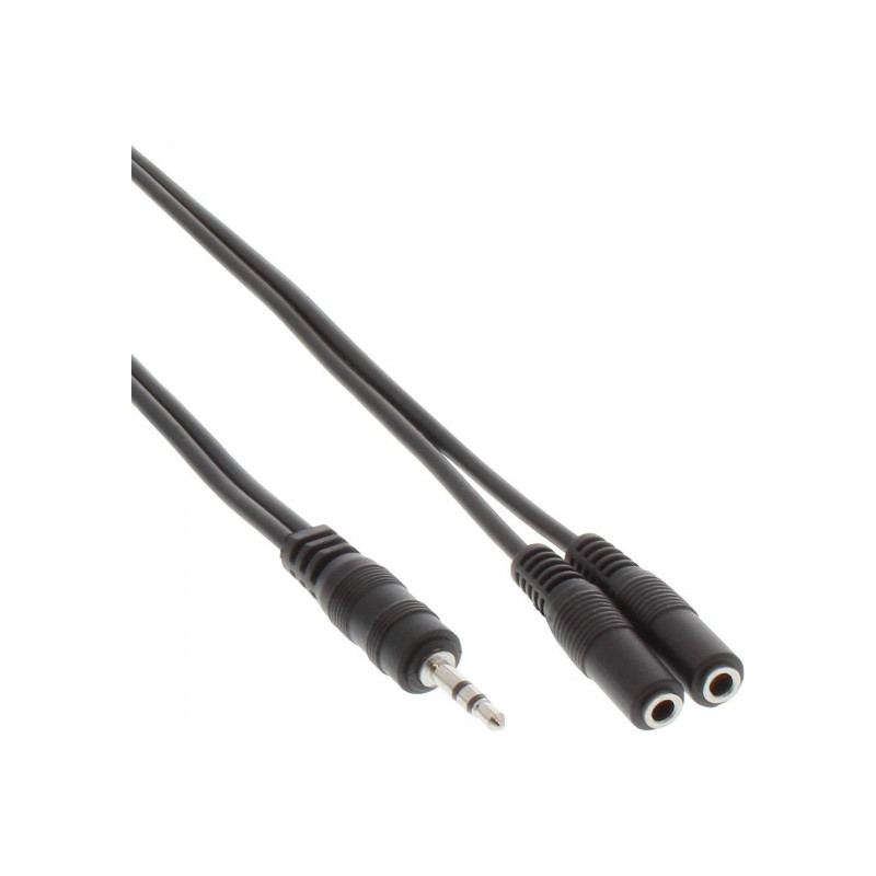 cavo audio inline sdoppiatore y, jack 3,5mm maschio a 2x jack 3,5mm