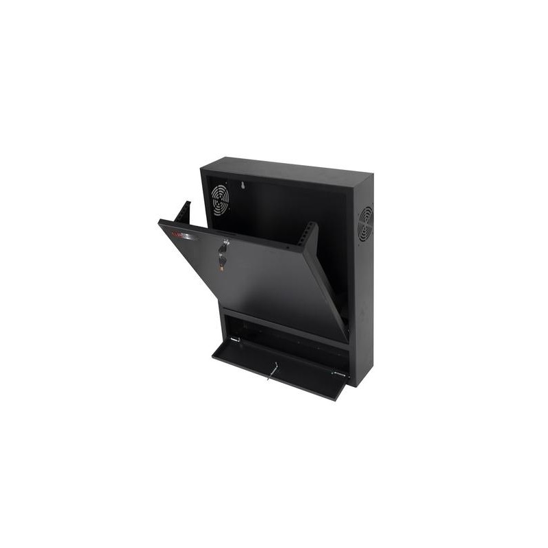 armadio rack a muro wp europe 19" nvr 2u 600x150x750mm nero