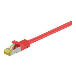 cavo di rete goobay cat7 s/ftp m/m 5m rosso [91625]