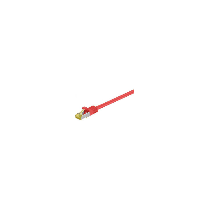 cavo di rete goobay cat7 s/ftp m/m 5m rosso [91625]
