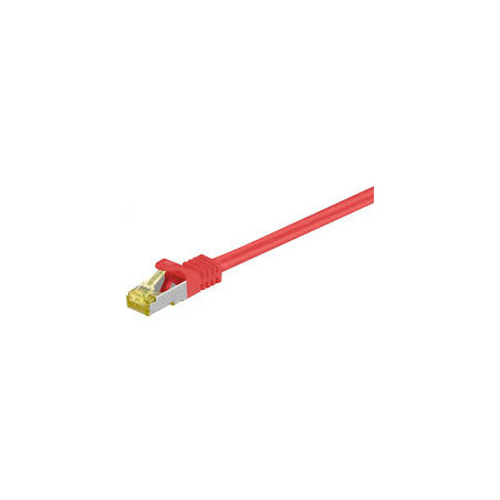 cavo di rete goobay cat7 s/ftp m/m 5m rosso [91625]
