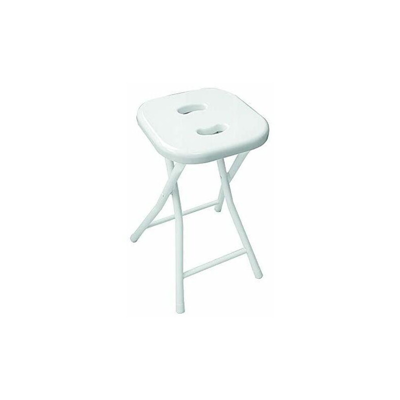 sgabello richiudibile gedy per bagno plastica 46.5x26x28cm bianco