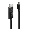 cavo adattatore lindy 43343 usb-c/displayport 3m nero [43343]