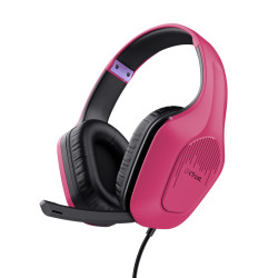 cuffie trust gxt 415p zirox gaming con microfono rosa