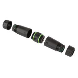 accoppiatore slim techly cat.6 rj45 f/f ip68 nero