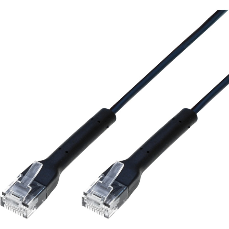cavo di rete patch techly slim cat.6a u/utp pieghevole 2m nero [368420]