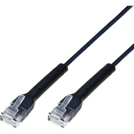 cavo di rete patch techly slim cat.6a u/utp pieghevole 2m nero [368420]
