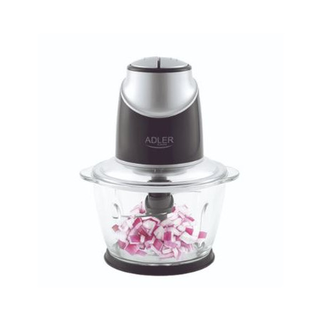 tritatutto adler ad 4082 con ciotola in vetro 1.2l 300w nero/argento