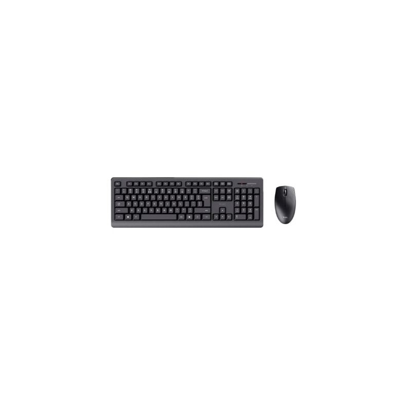 set tastiera e mouse trust primo 25347 wireless nero [primo wireless