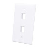 placca porta techly frutti 2 posti mod.503 bianco