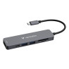 hub verbatim 6 porte usb 3.2 tipo c grigio [32156]