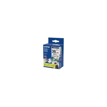 nastro di stampa brother 36mm bianco/nero tzefx261 [tzefx261]