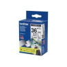 nastro di stampa brother 36mm bianco/nero tzefx261 [tzefx261]