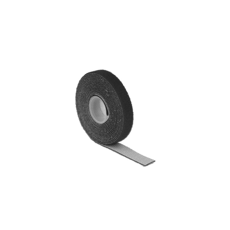 fermacavi delock in velcro 3000x13mm 1x rotolo nero [18710]