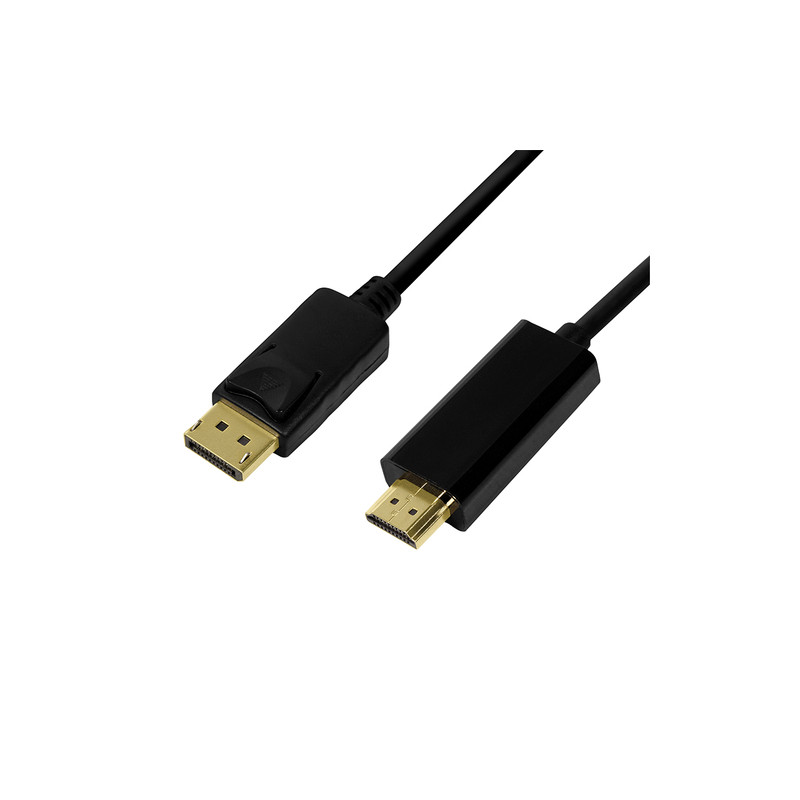 cavo logilink displayport dp 1.2 a hdmi 1.4, black, 3m [cv0128]