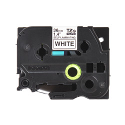 nastro etichettatrice brother 36mm nero/bianco [tzesl261]