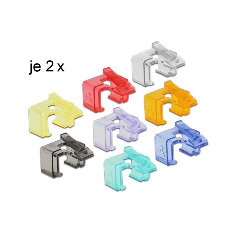 set di riparazione delock avvolgicavo e fascette per cavi multicolore