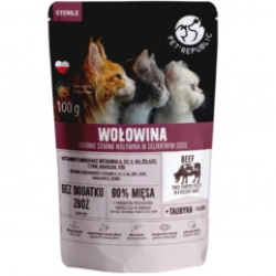 alimento umido pet republic per gatti sterilizzati con manzo bustina
