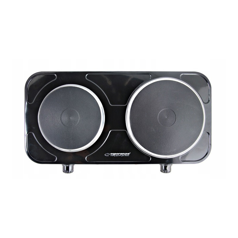 fornello elettrico esperanza ekh014k con 2 zone nero [ekh014k]