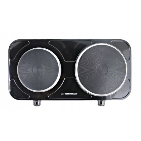 fornello elettrico esperanza ekh014k con 2 zone nero [ekh014k]