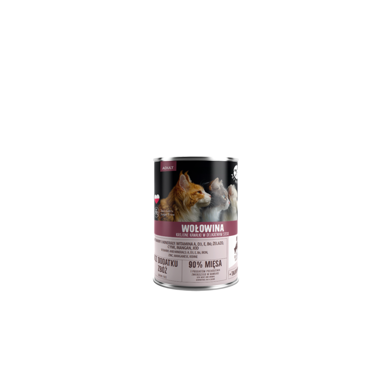 alimento umido petrepublic in salsa di manzo per gatti adulti 400g