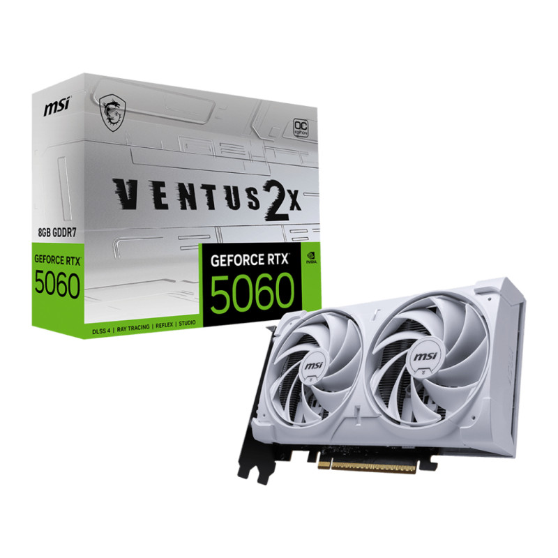 scheda video nvidia msi geforce rtx 5060 8gb gddr7 128bit bianco
