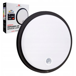 lampada led maclean con sensore di movimento 1000lm 10w nero [mce525
