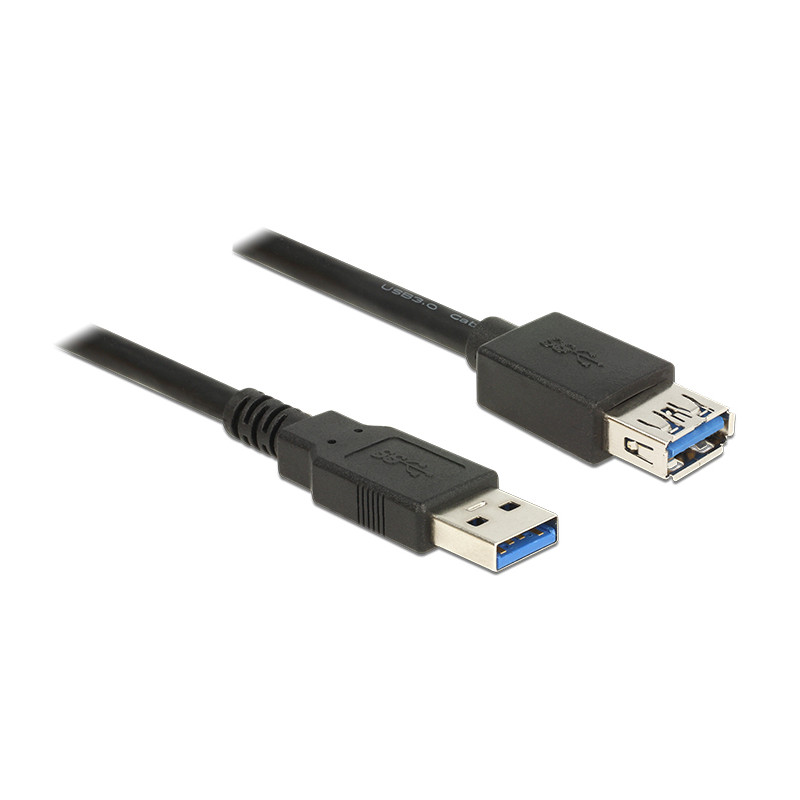 cavo usb delock usb a 3.0 3.1 gen 1 m/f 1m nero [85054]