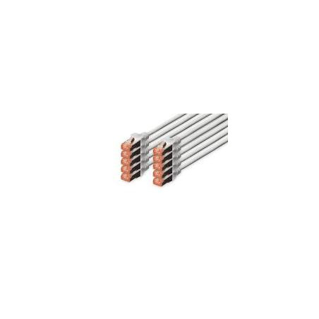 cavo patch digitus rj45 cat6 s/ftp 3m grigio 10pz [dk-1644-030-10]