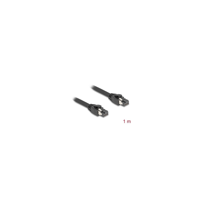 cavo di rete delock 80233 rj45 cat.8.1 s/ftp 1m fino a 40gbps nero
