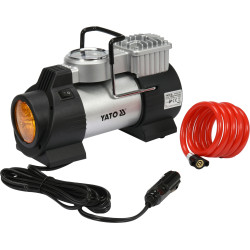 compressore yato per auto con lampada led 40l/min 180w argento/nero