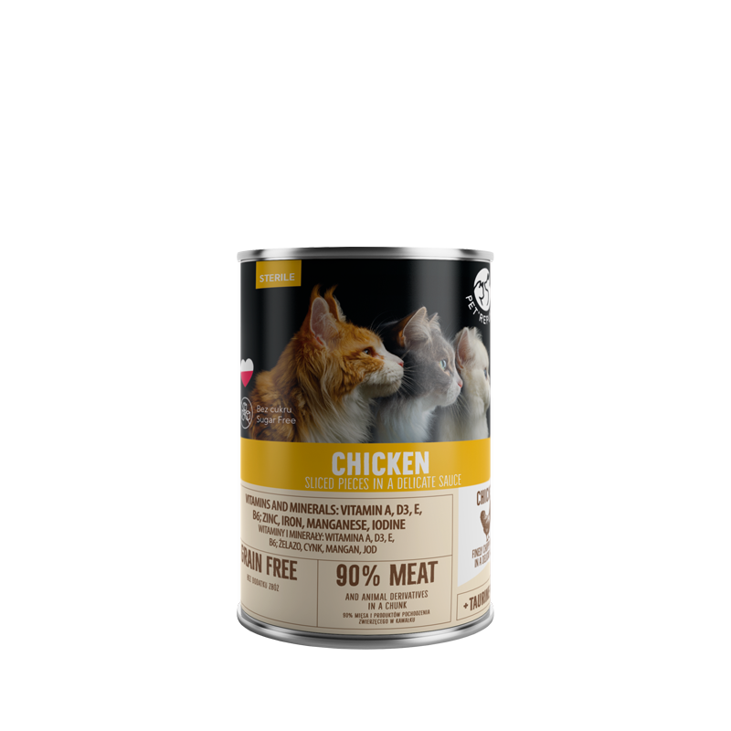 alimento umido petrepublic con pollo affettati in salsa delicata