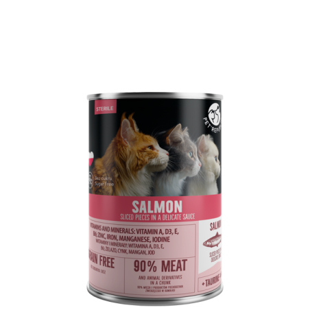 alimento umido petrepublic salmone pezzi affettati in salsa delicata