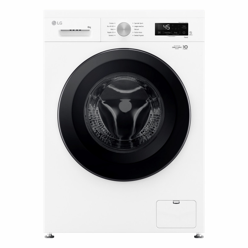 lavatrice lg f4nx1008nwk carica dall'alto 60cm 8kg 1400rpm classe
