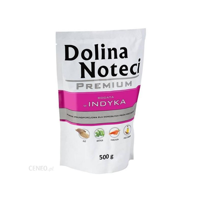 mangime per cani dolina noteci premium tacchino 500g