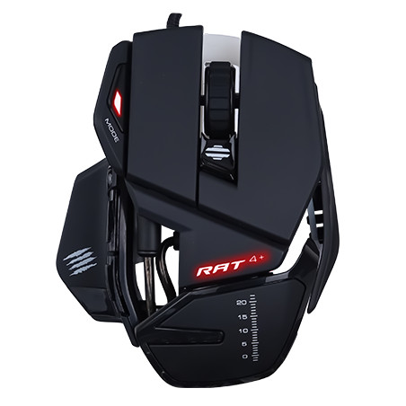 mouse gaming mad catz r.a.t. 4+ nero [mr03mcinbl000-0]