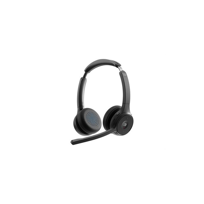 cuffie cisco 722 wireless/bluetooth a padiglione con microfono nero